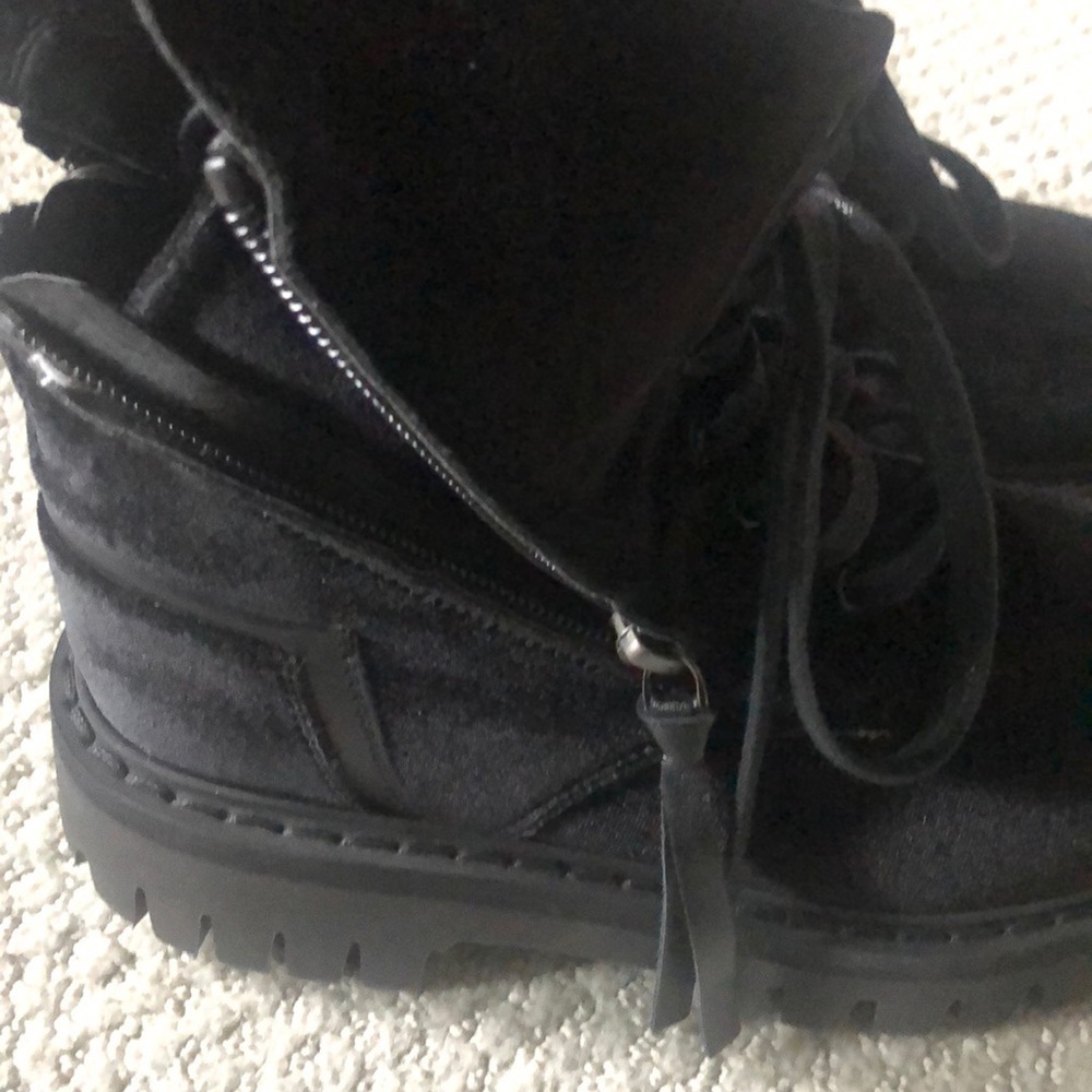 Booties zip lace up boots black new 35 (5) - Picture 6 of 11
